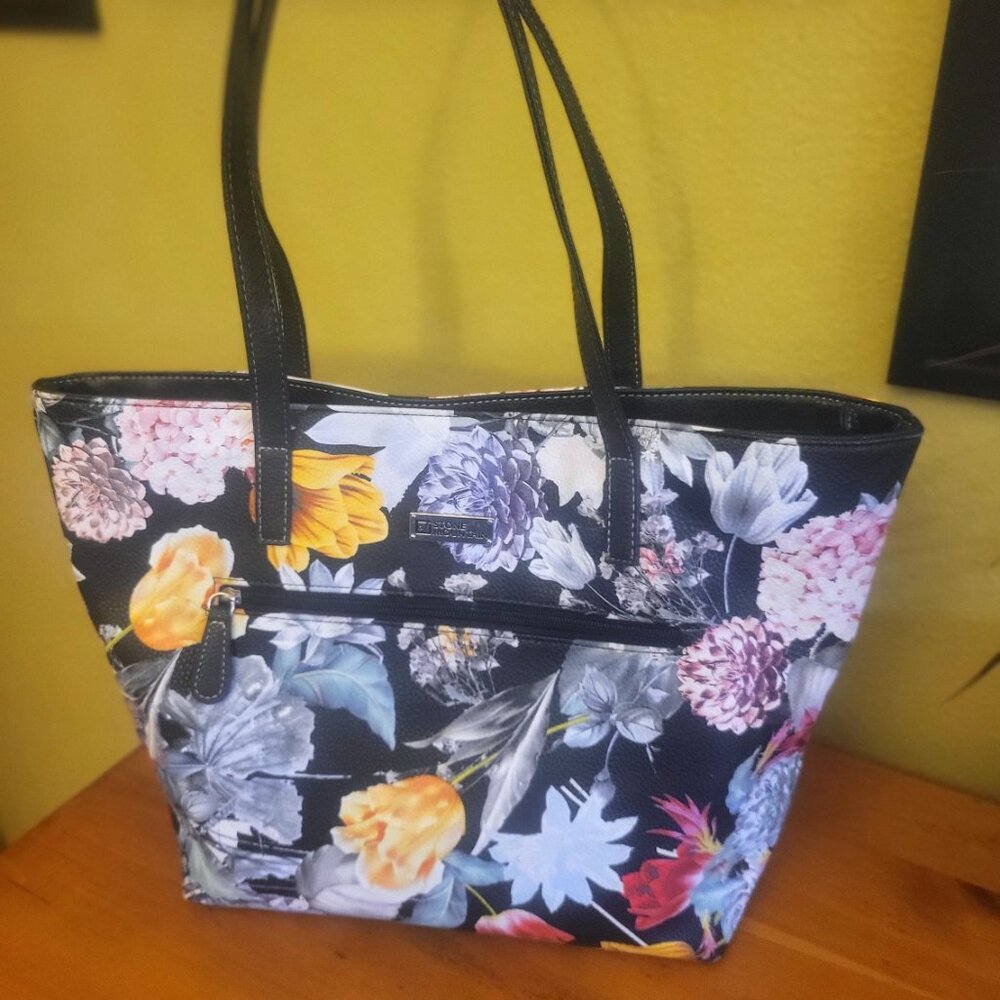 NWOT Stone Mountain Large Floral Tote Shoulder Bag - Picture 2 of 12